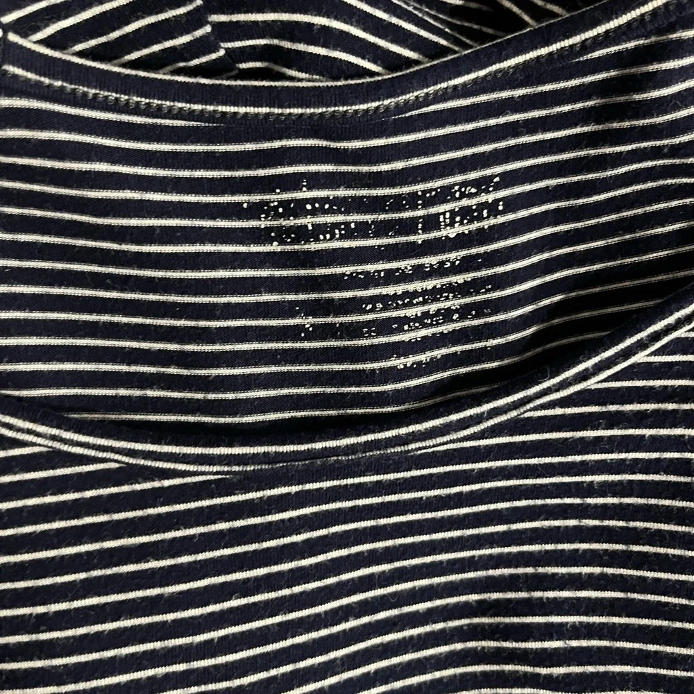Latched Mama Black and White Striped Maternity/Nursing Dress - Picture 8 of 8